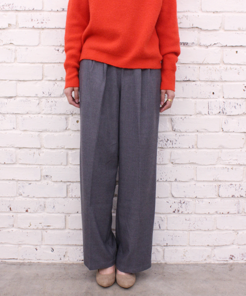 CIAOPANIC（チャオパニック）の「【Ciaopanic】TR起毛ツータックワイドパンツ（その他パンツ・レディース・ライトグレー/ブラウン/カーキ/キャメル/ブラック・FREE）」の2枚目の写真