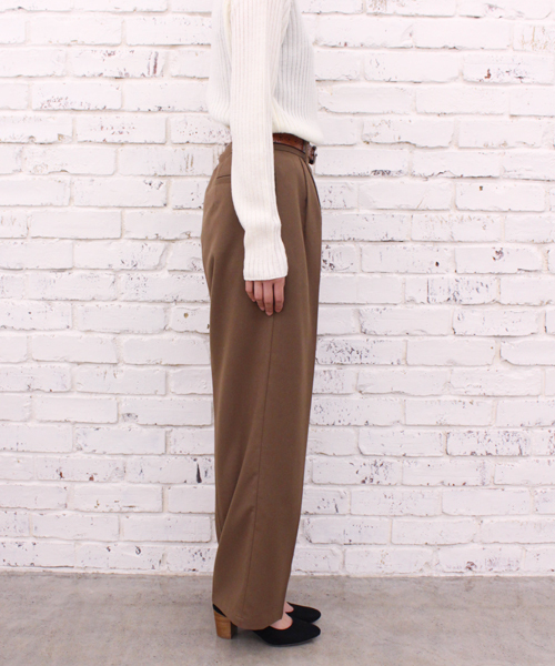 CIAOPANIC（チャオパニック）の「【Ciaopanic】TR起毛ツータックワイドパンツ（その他パンツ・レディース・ライトグレー/ブラウン/カーキ/キャメル/ブラック・FREE）」の6枚目の写真