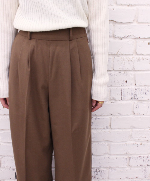 CIAOPANIC（チャオパニック）の「【Ciaopanic】TR起毛ツータックワイドパンツ（その他パンツ・レディース・ライトグレー/ブラウン/カーキ/キャメル/ブラック・FREE）」の10枚目の写真