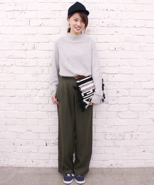 CIAOPANIC（チャオパニック）の「【Ciaopanic】TR起毛ツータックワイドパンツ（その他パンツ・レディース・ライトグレー/ブラウン/カーキ/キャメル/ブラック・FREE）」の16枚目の写真