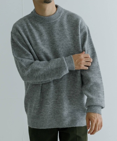 URBAN RESEARCH（アーバンリサーチ）の「『UR GREEN』CREW NECK KNIT（ニット/セーター・メンズ・チャコールグレー/ライトグレー/ネイビー/カーキ/イエロー系その他・MEDIUM/LARGE）」の3枚目の写真