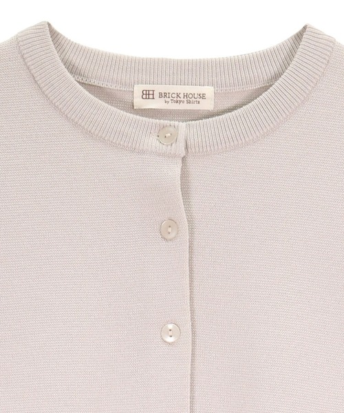 TOKYO SHIRTS(トウキョウシャツ)の「クルーネックニットカーディガン(カーディガン/ボレロ・レディース・ボルドー/モカ/オフホワイト・M/L/LL)」の4枚目の写真