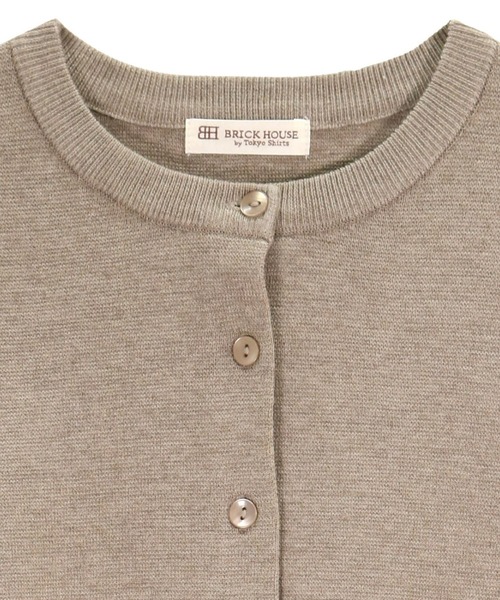 TOKYO SHIRTS(トウキョウシャツ)の「クルーネックニットカーディガン(カーディガン/ボレロ・レディース・ボルドー/モカ/オフホワイト・M/L/LL)」の8枚目の写真