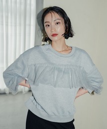 Ampirula（アンピルーラ）の「チュール裏毛 スウェット トレーナー プルオーバー（スウェット）」