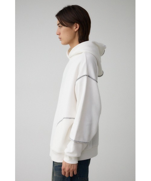 AZUL by moussy(アズールバイマウジー)の「ステッチデザインパーカー(パーカー・メンズ・オフホワイト/ダークグリーン/杢グレー/ベージュ/ブラック・FREE)」の10枚目の写真
