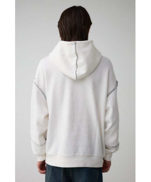 AZUL by moussy(アズールバイマウジー)の「ステッチデザインパーカー(パーカー・メンズ・オフホワイト/ダークグリーン/杢グレー/ベージュ/ブラック・FREE)」の11枚目の写真