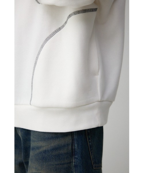 AZUL by moussy(アズールバイマウジー)の「ステッチデザインパーカー(パーカー・メンズ・オフホワイト/ダークグリーン/杢グレー/ベージュ/ブラック・FREE)」の17枚目の写真