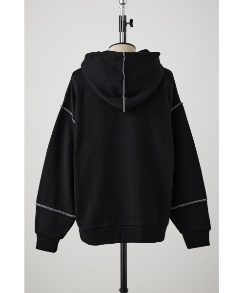 AZUL by moussy(アズールバイマウジー)の「ステッチデザインパーカー(パーカー・メンズ・オフホワイト/ダークグリーン/杢グレー/ベージュ/ブラック・FREE)」の19枚目の写真