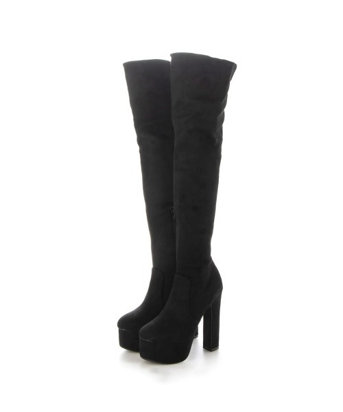 DEMETER(デメテル)の「2WAY 13.5cm 厚底 ハイヒール ストレッチ ニーハイブーツ(ブーツ・レディース・ブラック系その他/ブラック・S/M/L/LL)」の6枚目の写真