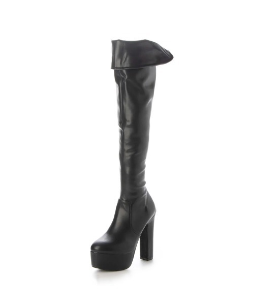 DEMETER(デメテル)の「2WAY 13.5cm 厚底 ハイヒール ストレッチ ニーハイブーツ(ブーツ・レディース・ブラック系その他/ブラック・S/M/L/LL)」の11枚目の写真