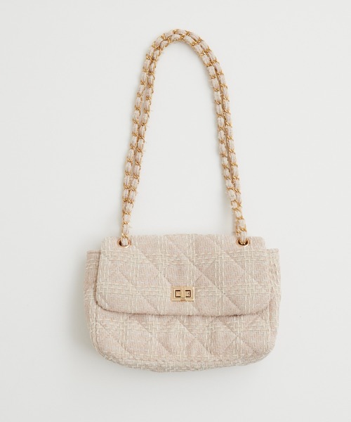 natural couture（ナチュラルクチュール）の「キルティングチェーンＢＡＧ（ショルダーバッグ・レディース・ピンク/アイボリー/ブラック・FREE）」の18枚目の写真