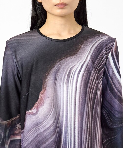 MUKASA（ムカサ）の「【MUKASA/ムカサ】RARE STONE PRINT DRESS/プリントワンピース（ドレス・レディース・グレー・FREE）」の5枚目の写真