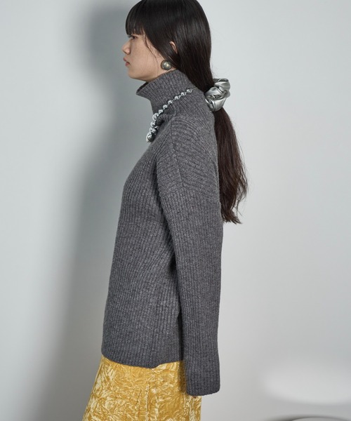 セール】ルーズフィットリブタートルハイネックニット（ニット