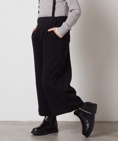 a.v.v（アーヴェヴェ）の「[140-150]サスペンダー付きワイドパンツ（その他パンツ・キッズ・ホワイト/ブラック/グレー/ダークインディゴブルー/ベージュ・150/140）」の3枚目の写真
