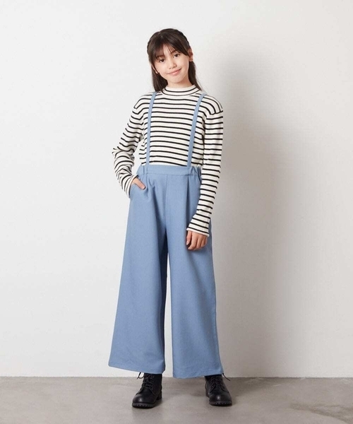 a.v.v（アーヴェヴェ）の「[140-150]サスペンダー付きワイドパンツ（その他パンツ・キッズ・ホワイト/ブラック/グレー/ダークインディゴブルー/ベージュ・150/140）」の7枚目の写真