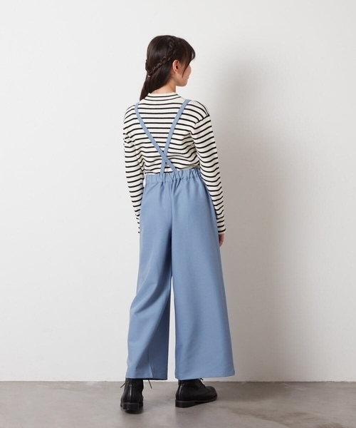 a.v.v（アーヴェヴェ）の「[140-150]サスペンダー付きワイドパンツ（その他パンツ・キッズ・ホワイト/ブラック/グレー/ダークインディゴブルー/ベージュ・150/140）」の9枚目の写真