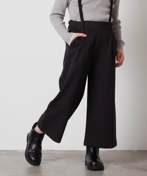 a.v.v（アーヴェヴェ）の「[140-150]サスペンダー付きワイドパンツ（その他パンツ・キッズ・ホワイト/ブラック/グレー/ダークインディゴブルー/ベージュ・150/140）」の19枚目の写真