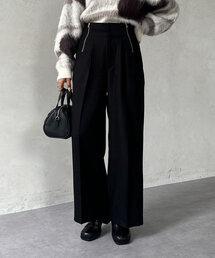 Thevon | GOLDジップタックパンツ(スラックス)