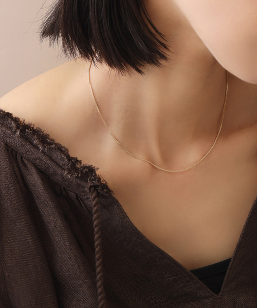 Lilas コンパクトチェーン38cmネックレス Lilas コンパクトチェーン 38cm ネックレス K10