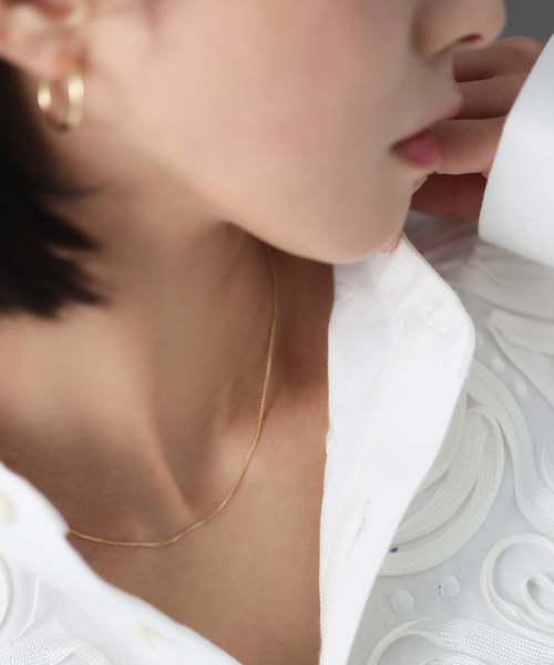 ミラノチェーンネックレス 38センチ   18K ミラノチェーン38cmネックレス K18（ネックレス）｜Lilas（リラ