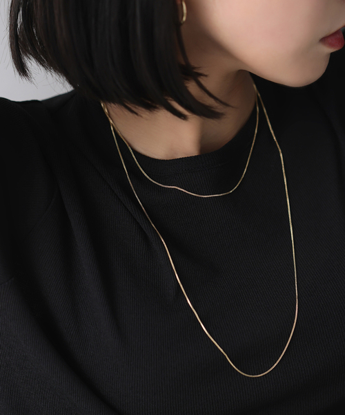 ミラノチェーンネックレス 38センチ   18K ミラノチェーン38cmネックレス K18（ネックレス）｜Lilas（リラ