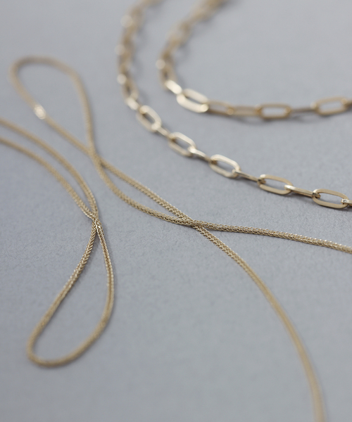 ミラノチェーン38cmネックレス K18（ネックレス）｜Lilas（リラ）の