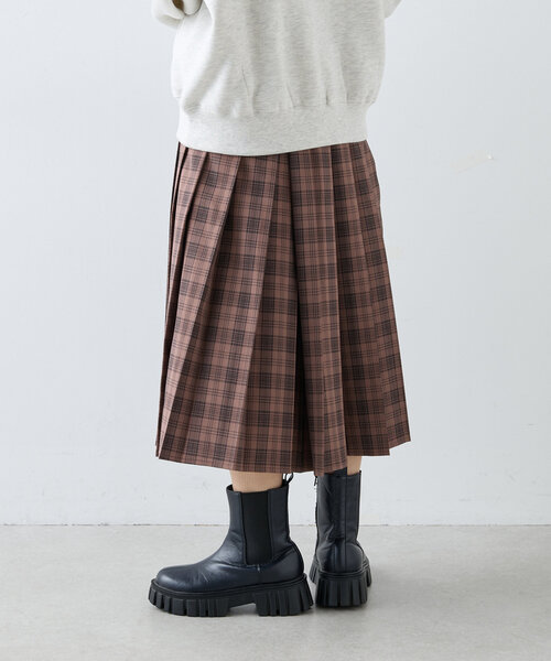 w closet（ダブルクローゼット）の「プリーツミディスカート（スカート・レディース・チャコールグレー/ブラウン/ベージュ・FREE）」の18枚目の写真