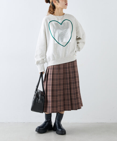 w closet（ダブルクローゼット）の「プリーツミディスカート（スカート・レディース・チャコールグレー/ブラウン/ベージュ・FREE）」の21枚目の写真