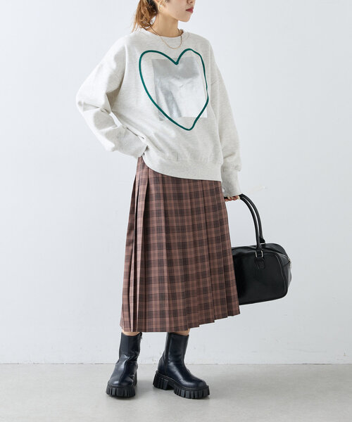 w closet（ダブルクローゼット）の「プリーツミディスカート（スカート・レディース・チャコールグレー/ブラウン/ベージュ・FREE）」の22枚目の写真