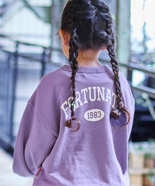 MARKEY'S（マーキーズ）の「【LSP WOW!】バックプリントトレーナー（スウェット・キッズ・チャコール/ベージュ/ラベンダー/ネイビー/ブラウン/オフホワイト/ブラック/ライトピンク/エメラルド/カーキ・80/90/100/110/120/130）」の9枚目の写真