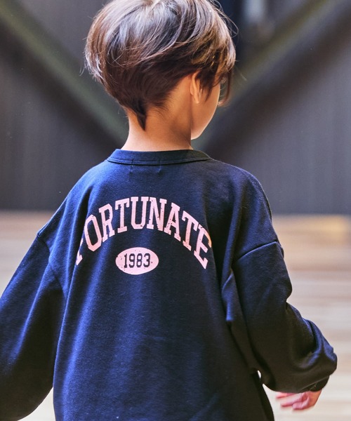 MARKEY'S（マーキーズ）の「【LSP WOW!】バックプリントトレーナー（スウェット・キッズ・チャコール/ベージュ/ラベンダー/ネイビー/ブラウン/オフホワイト/ブラック/ライトピンク/エメラルド/カーキ・80/90/100/110/120/130）」の8枚目の写真