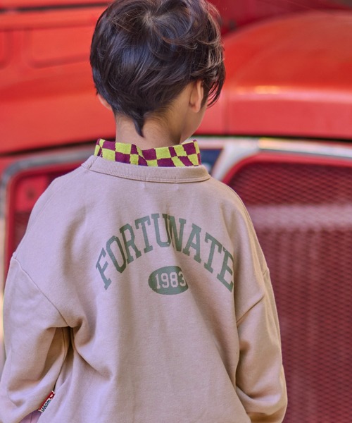 MARKEY'S（マーキーズ）の「【LSP WOW!】バックプリントトレーナー（スウェット・キッズ・チャコール/ベージュ/ラベンダー/ネイビー/ブラウン/オフホワイト/ブラック/ライトピンク/エメラルド/カーキ・80/90/100/110/120/130）」の10枚目の写真