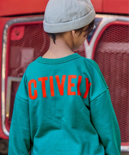 MARKEY'S（マーキーズ）の「【LSP WOW!】バックプリントトレーナー（スウェット・キッズ・チャコール/ベージュ/ラベンダー/ネイビー/ブラウン/オフホワイト/ブラック/ライトピンク/エメラルド/カーキ・80/90/100/110/120/130）」の7枚目の写真