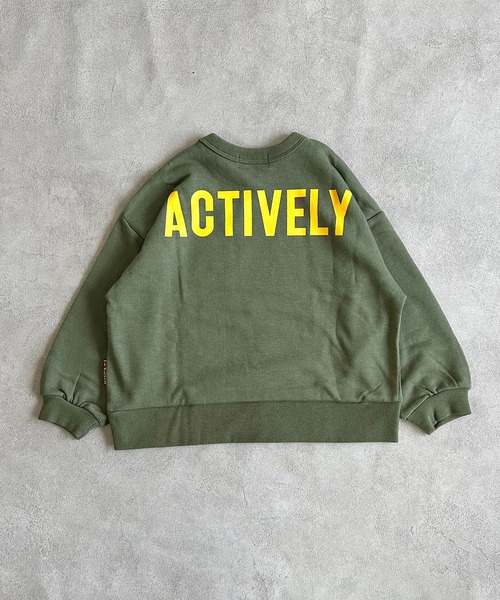 MARKEY'S（マーキーズ）の「【LSP WOW!】バックプリントトレーナー（スウェット・キッズ・チャコール/ベージュ/ラベンダー/ネイビー/ブラウン/オフホワイト/ブラック/ライトピンク/エメラルド/カーキ・80/90/100/110/120/130）」の13枚目の写真