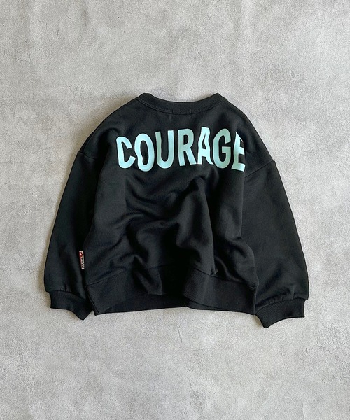 MARKEY'S（マーキーズ）の「【LSP WOW!】バックプリントトレーナー（スウェット・キッズ・チャコール/ベージュ/ラベンダー/ネイビー/ブラウン/オフホワイト/ブラック/ライトピンク/エメラルド/カーキ・80/90/100/110/120/130）」の14枚目の写真