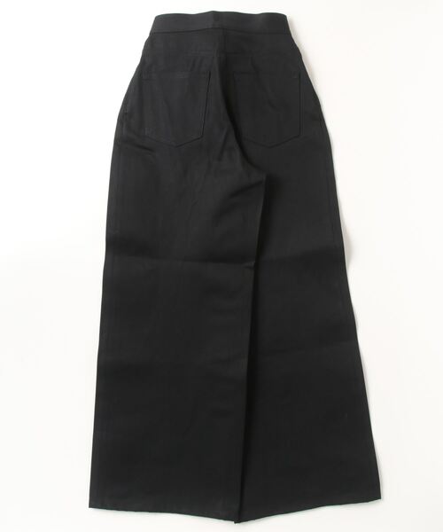 JOHN LAWRENCE SULLIVAN(ジョンローレンスサリバン)の「JOHN LAWRENCE SULLIVAN RIGID DENIM WIDE PANTS (SHORT LENGTH) (JLSW-01-S)(デニムパンツ・レディース・ブラック×ブラック・SMALL/X-SMALL/MEDIUM)」の3枚目の写真
