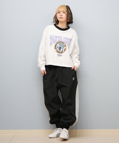 SANTA CRUZ(サンタクルーズ)の「【限定販売】SANTACRUZ/サンタクルーズ クロップド丈ロンT 502251433(Tシャツ/カットソー・レディース・ホワイト/ライトブラック/グレー・L/M)」の9枚目の写真