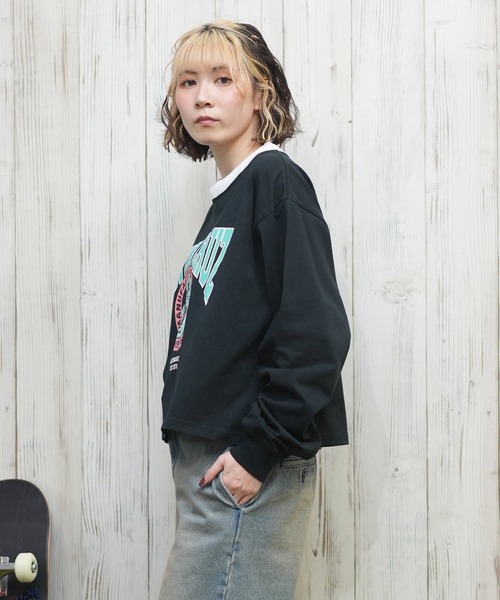 SANTA CRUZ(サンタクルーズ)の「【限定販売】SANTACRUZ/サンタクルーズ クロップド丈ロンT 502251433(Tシャツ/カットソー・レディース・ホワイト/ライトブラック/グレー・L/M)」の12枚目の写真