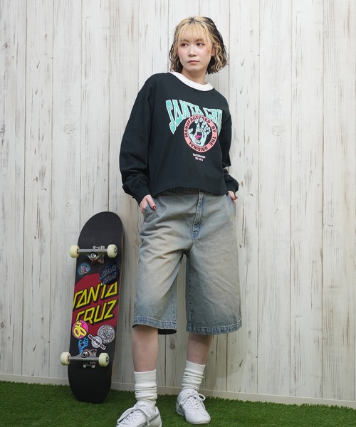 SANTA CRUZ(サンタクルーズ)の「【限定販売】SANTACRUZ/サンタクルーズ クロップド丈ロンT 502251433(Tシャツ/カットソー・レディース・ホワイト/ライトブラック/グレー・L/M)」の14枚目の写真