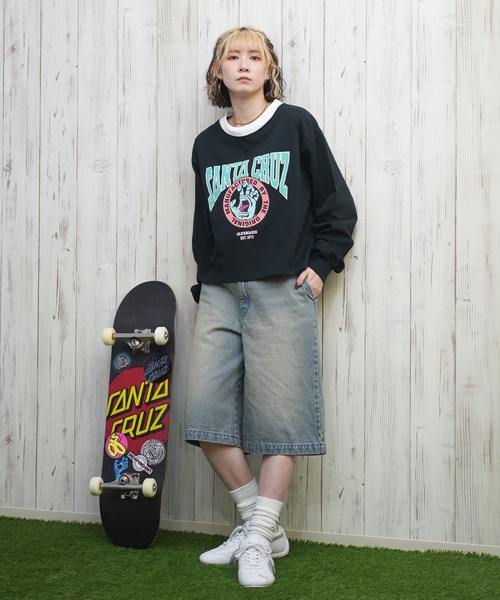 SANTA CRUZ(サンタクルーズ)の「【限定販売】SANTACRUZ/サンタクルーズ クロップド丈ロンT 502251433(Tシャツ/カットソー・レディース・ホワイト/ライトブラック/グレー・L/M)」の15枚目の写真
