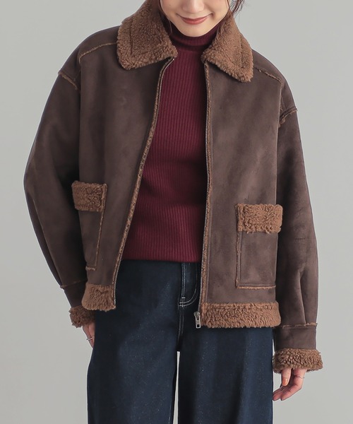 フェイクムートンショートジャケット』（ムートンコート）｜n'OrLABEL