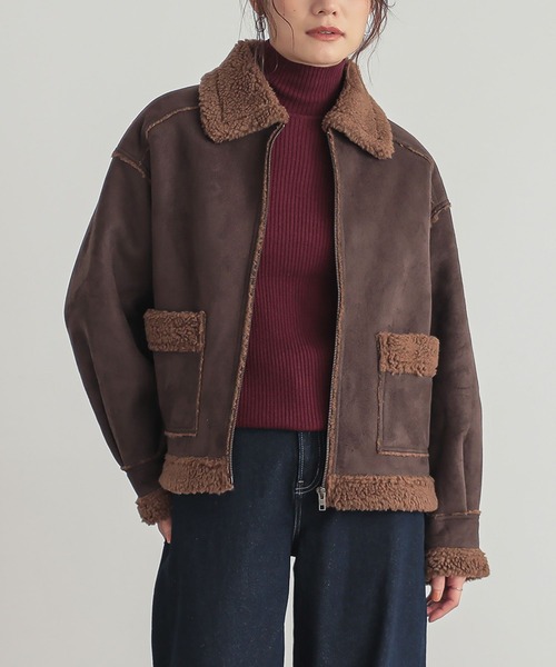 セール】『フェイクムートンショートジャケット』（ムートンコート