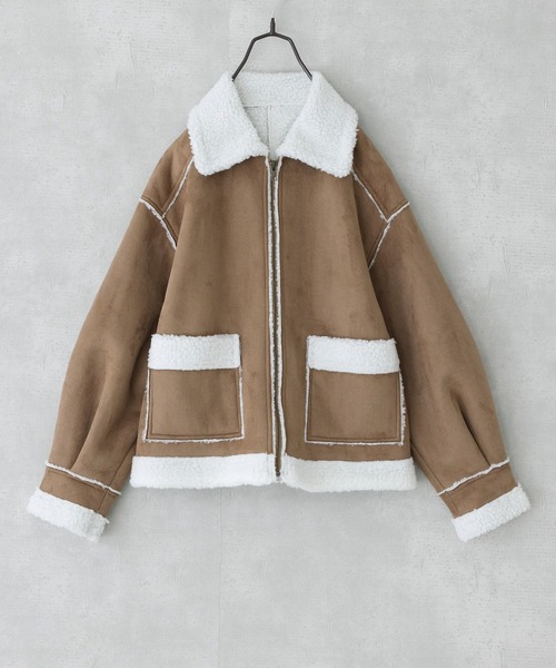セール】『フェイクムートンショートジャケット』（ムートンコート