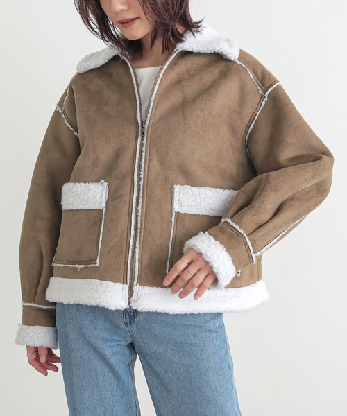 セール】『フェイクムートンショートジャケット』（ムートンコート