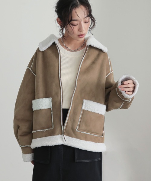 セール】『フェイクムートンショートジャケット』（ムートンコート