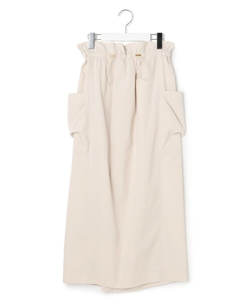 セール】【撥水加工/洗える】ブライトタフタ ドロスト スカート