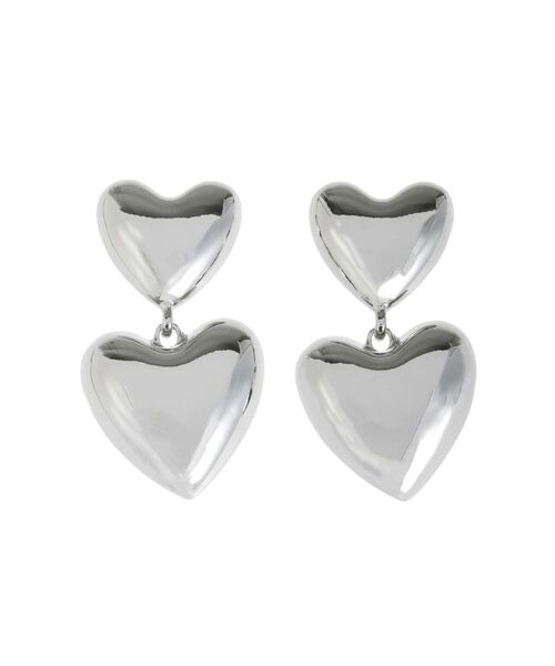 EVRIS(エヴリス)の「DOUBLE HEARTピアス(ピアス(両耳用)・レディース・シルバー/ゴールド・FREE)」の1枚目の写真