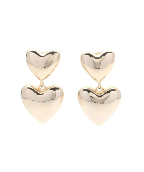 EVRIS(エヴリス)の「DOUBLE HEARTピアス(ピアス(両耳用)・レディース・シルバー/ゴールド・FREE)」の3枚目の写真