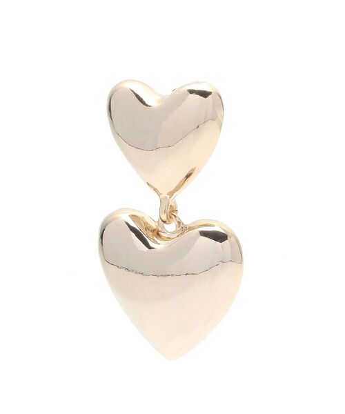 EVRIS(エヴリス)の「DOUBLE HEARTピアス(ピアス(両耳用)・レディース・シルバー/ゴールド・FREE)」の9枚目の写真