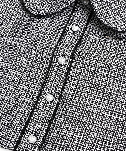 algy（アルジー）の「【セットアップ】ツイードジャケット（セットアップ・キッズ・ブラック/ピンク・XX-SMALL/X-SMALL/MEDIUM/SMALL）」の9枚目の写真